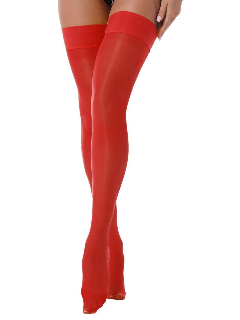 2069 Sissy High Over Knee Oil Shiny Stocking Femboy Thigh High Stockings